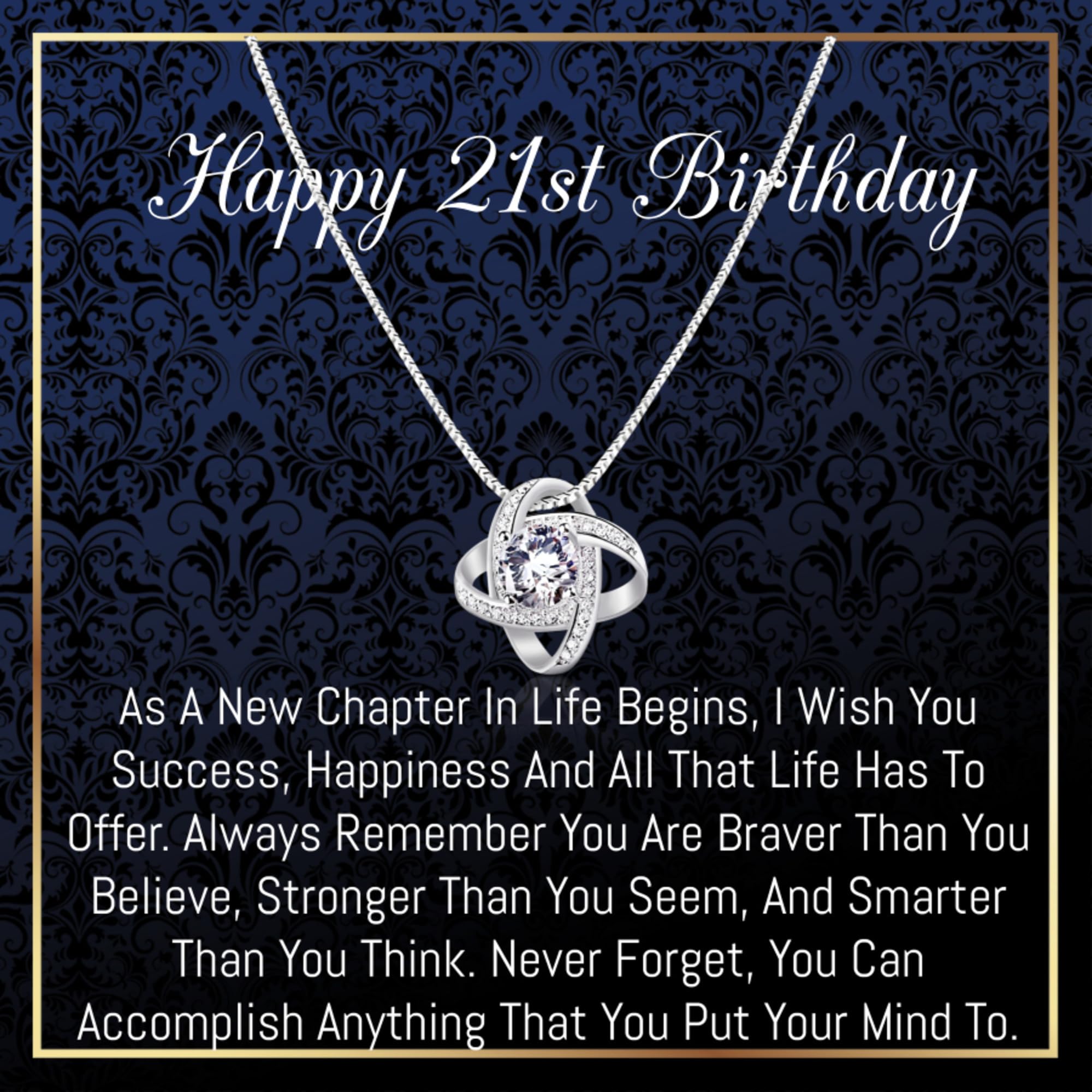 21st Birthday Gifts for Women - Elegant Necklace for 21 Year Old Daughter, Sister, Granddaughter & Best Friend | Perfect Happy 21st Birthday Present for Her | Great for Parties, Graduation & Special Celebrations