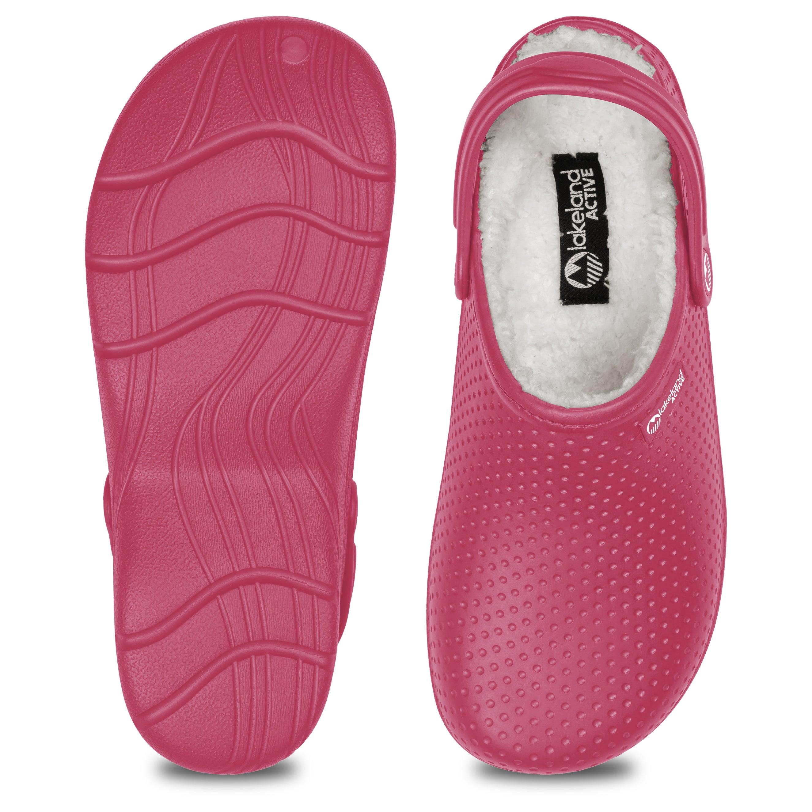 Women's Warm Fleece-Lined Clogs - Slip-Resistant Indoor/Outdoor House Shoes for Winter Comfort at Home & Garden