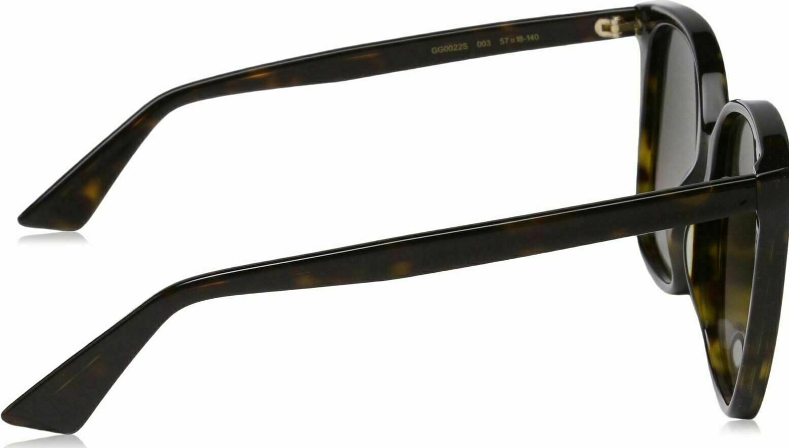 Gucci GG 0022 S 003 Havana Gradient Polarized Sunglasses for Women & Men - UV Protection, Luxury Fashion Shades for Beach, Driving & Outdoor Activities