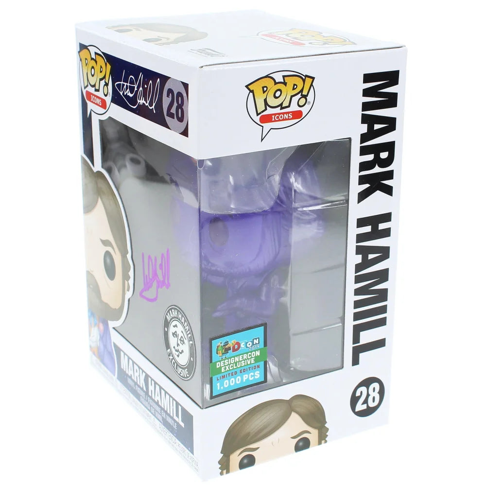 Mark Hamill Autographed Joker Funko Pop #28 Variant with COA - Limited Edition D/100 - Batman Collectible for Display & Gifting