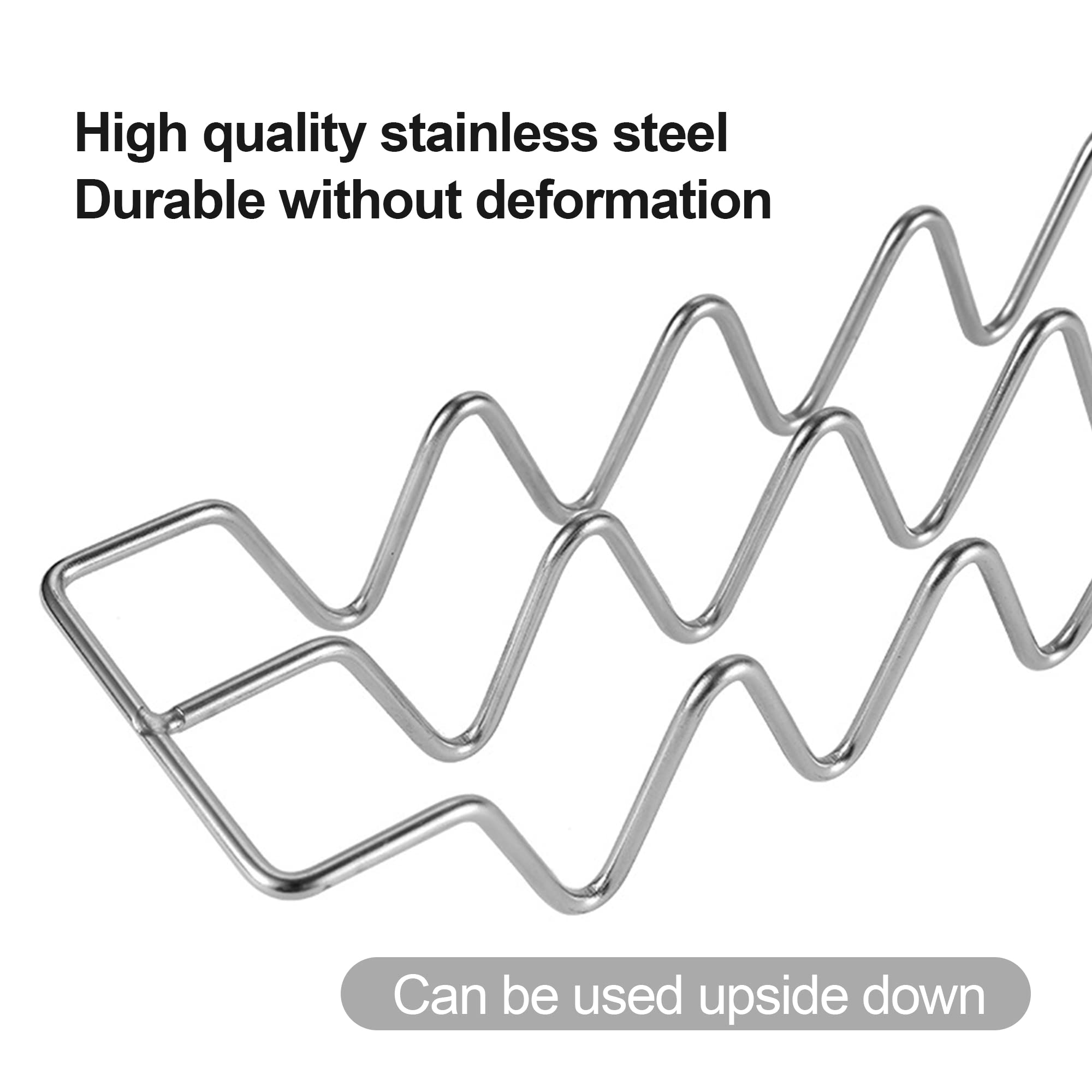 JIBOLAT Stainless Steel Taco Holders Set of 3 - Taco Shell Stand with 4 Slots Each, Oven & Dishwasher Safe for Baking & Grilling - Perfect for Taco Bars, Parties & Mexican-Themed Dinners