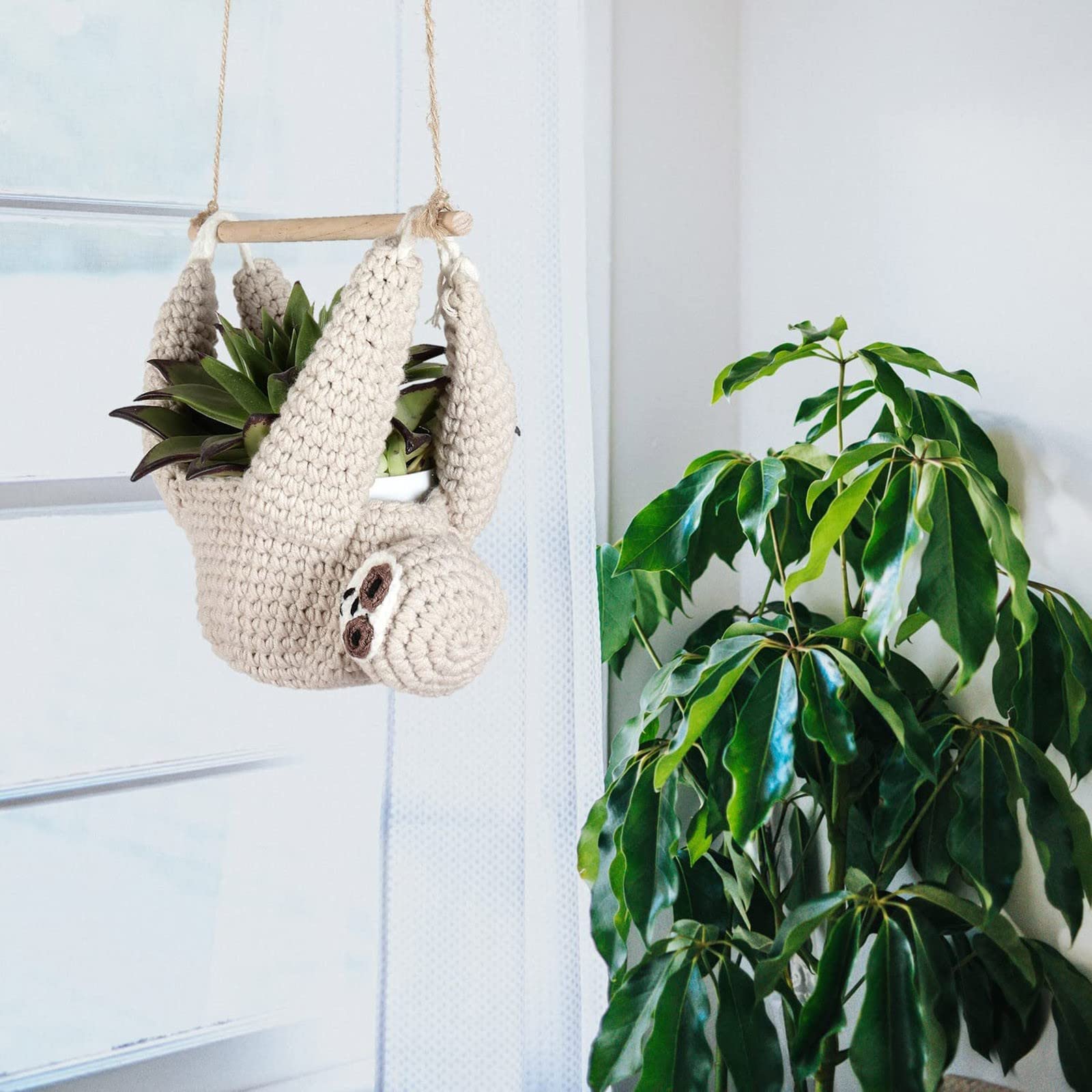 Creative Sloth Succulent Hanging Planters - Indoor/Outdoor Garden Decor for Home & Yard