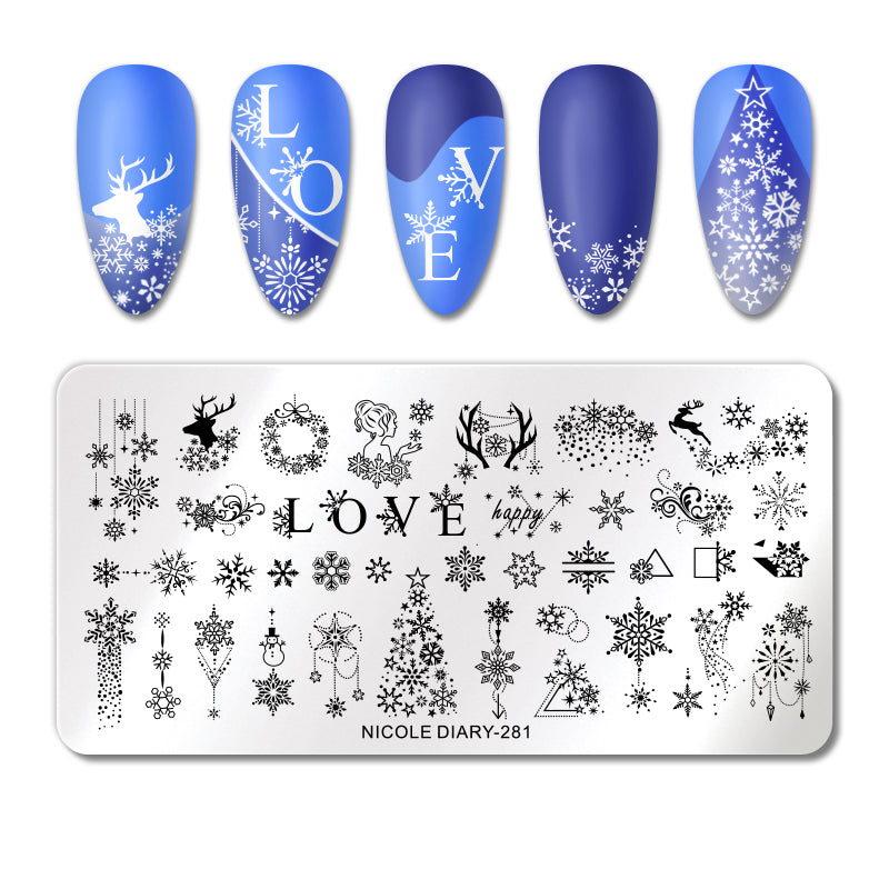 Nicole Diary Nail Stamping Plates Kit - Professional Nail Art Design Templates for DIY Manicure at Home, Salon & Party Use