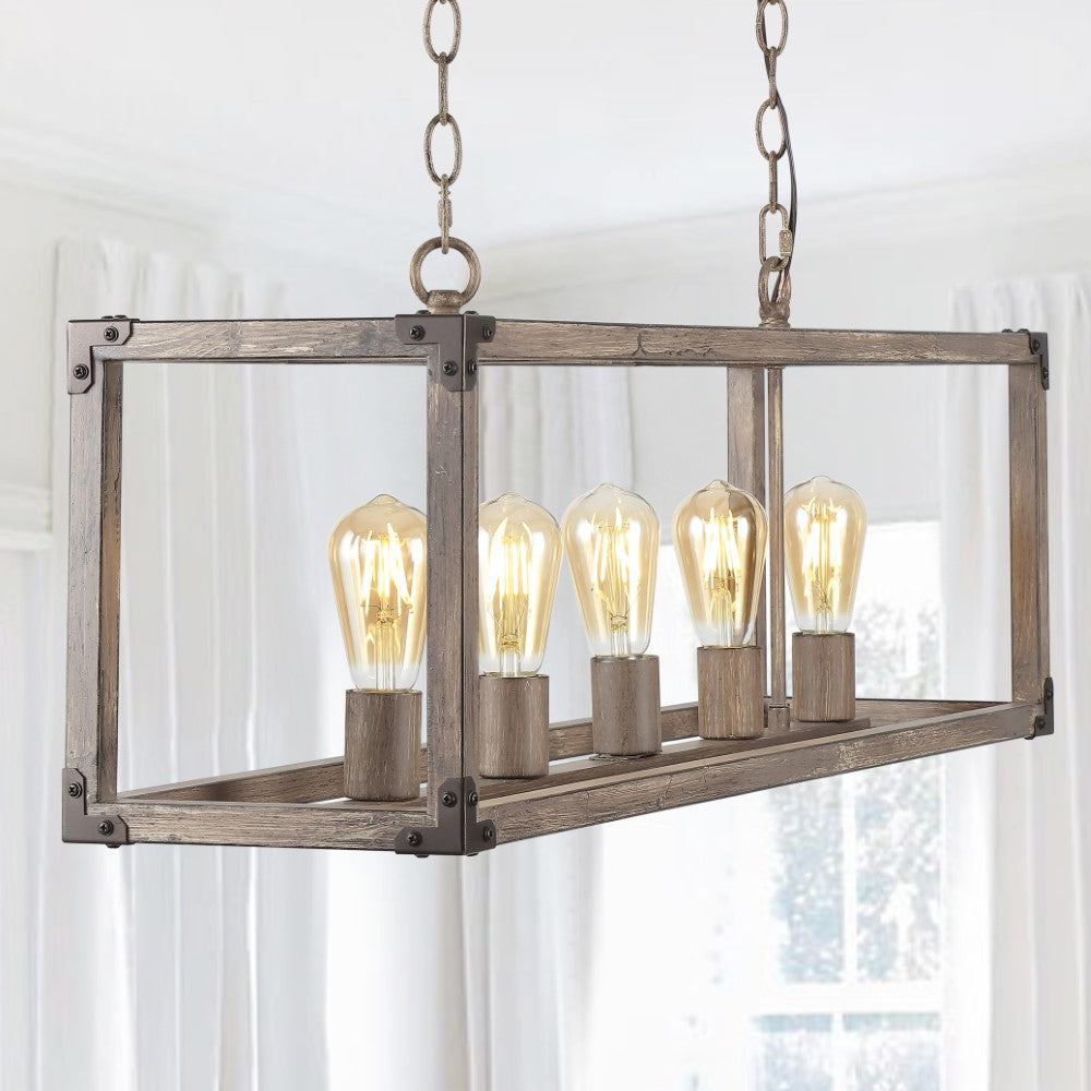 Rustic Farmhouse Adjustable LED Pendant Light - 8.13