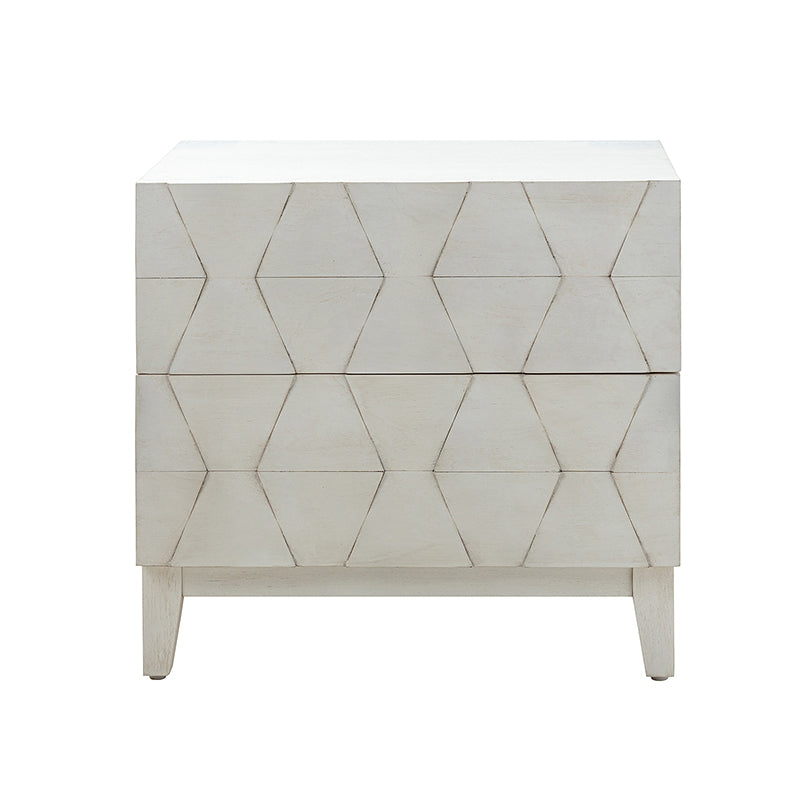2-Drawer Nightstand with Built-in USB Outlets - Modern Bedside Table for Charging Devices, Perfect for Bedroom, Living Room, or Office