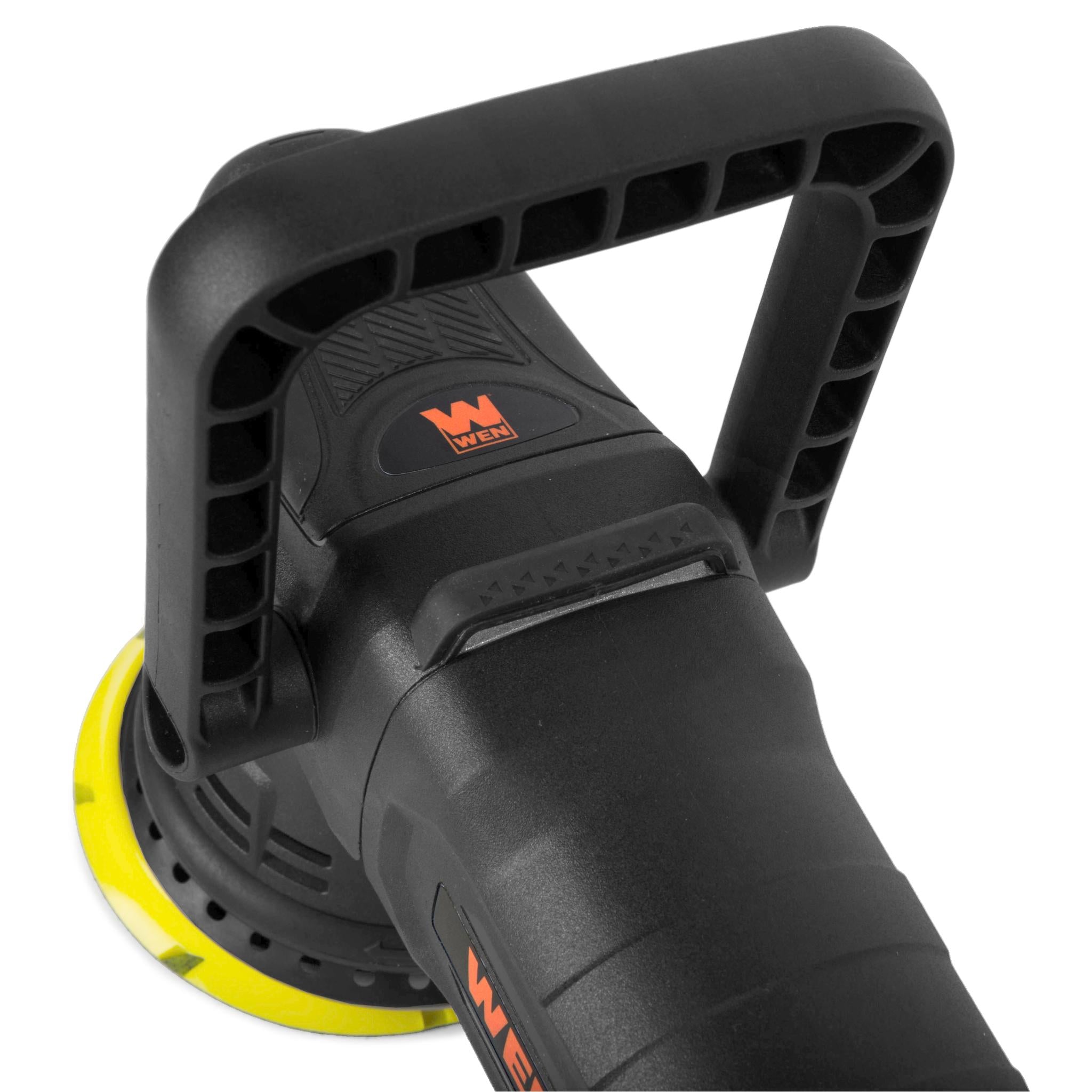 WEN AA6158 5-Inch 8-Amp Dual Action Polisher - Professional Car Buffer with Paddle Switch, 15mm Throw & LED Display - Perfect for Auto Detailing, Paint Correction & Waxing