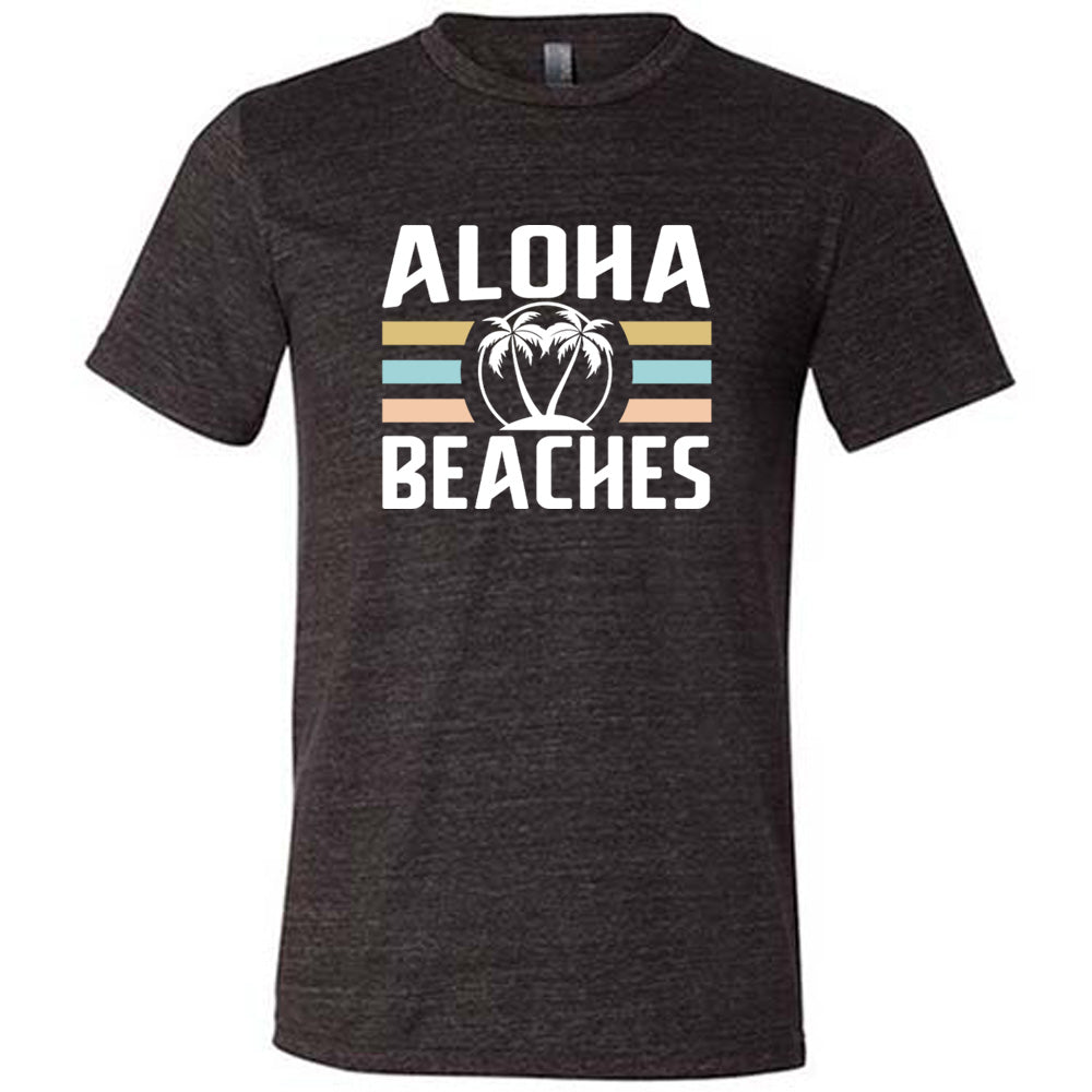 Aloha Beaches Shirt - Unisex Hawaiian Floral Print Short Sleeve T-Shirt for Men & Women | Perfect for Beach Vacations, Summer Outfits and Tropical Parties