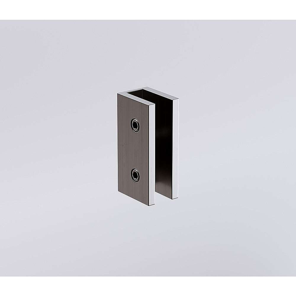 100cm Reeded Glass Shower Screen with Gunmetal Wall U Brackets - Modern Bathroom Partition for Walk-in Showers, Wet Rooms & Spa Style Bathrooms