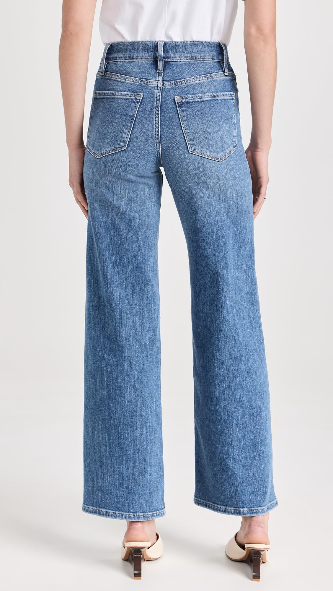 FRAME Women's Le Slim Palazzo Jeans - High Waist Stretch Denim Pants for Casual & Office Wear | Perfect for Work, Date Night & Everyday Outfits