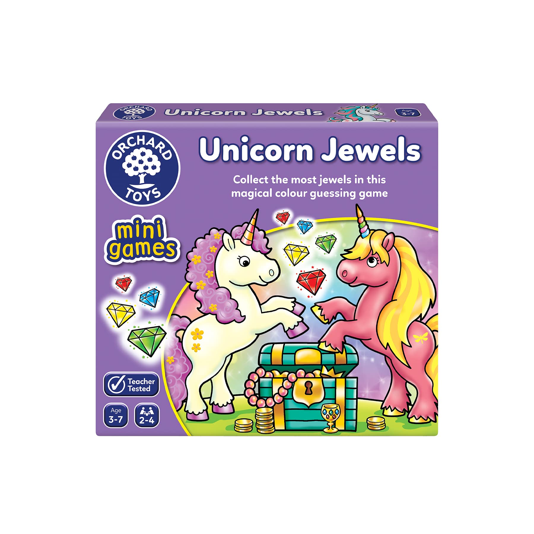 WDERNI Orchard Toys 366 Unicorn Jewels Mini Game - Fun Collectible Unicorn-Themed Board Game for Kids & Family Game Night | Perfect Birthday Gift for Girls Ages 5-12 | Great for Party Favors, Travel Entertainment & Classroom Rewards