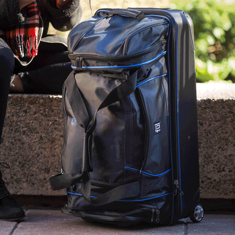 Workhorse 30 Split Level Black FŪL Rolling Duffle Bag - Durable Travel Luggage for Business Trips & Weekend Getaways