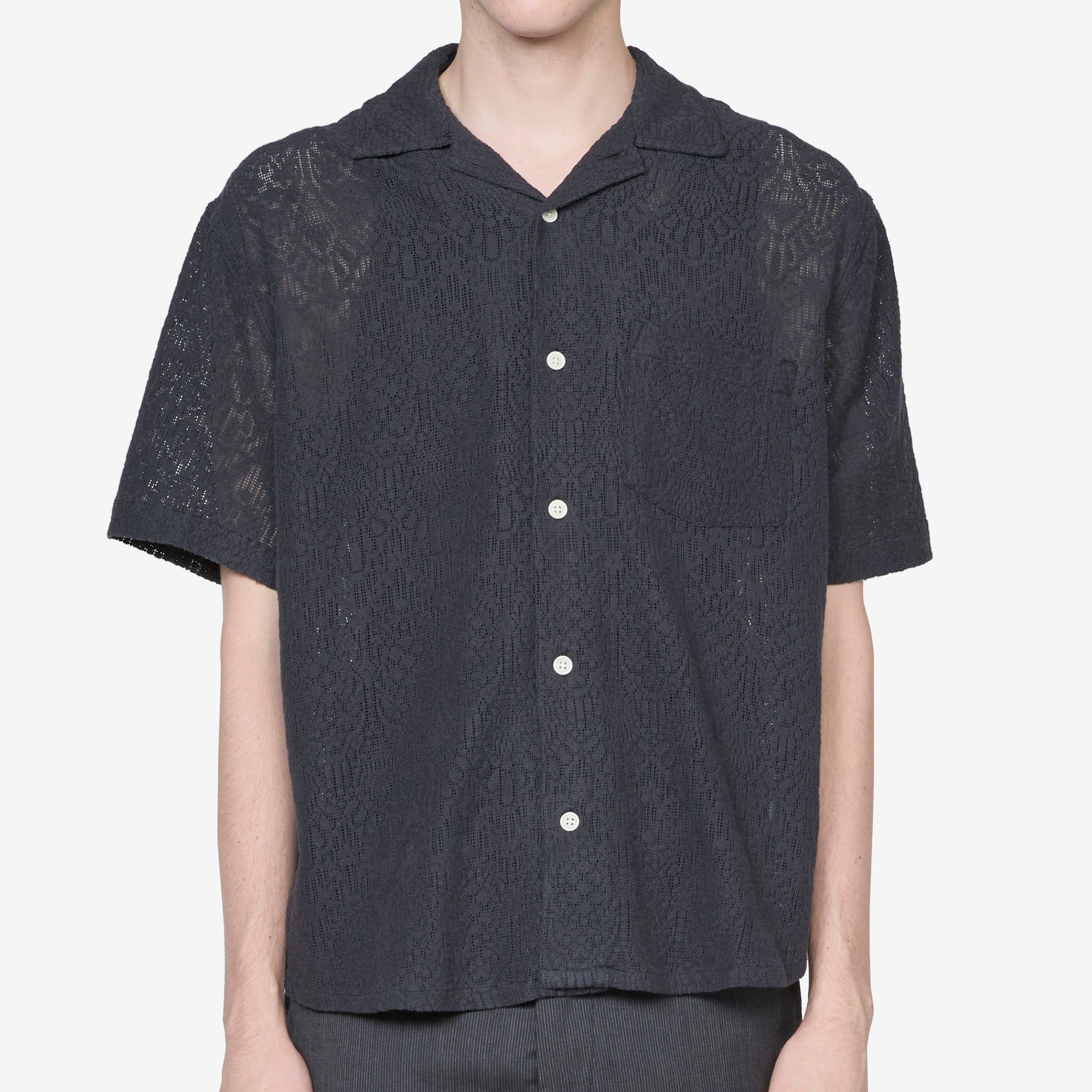 Alhambra Short Sleeve Camp Shirt for Men - Classic Black Casual Button Down Shirt - Perfect for Summer Outings, Beach Vacations & Outdoor Adventures