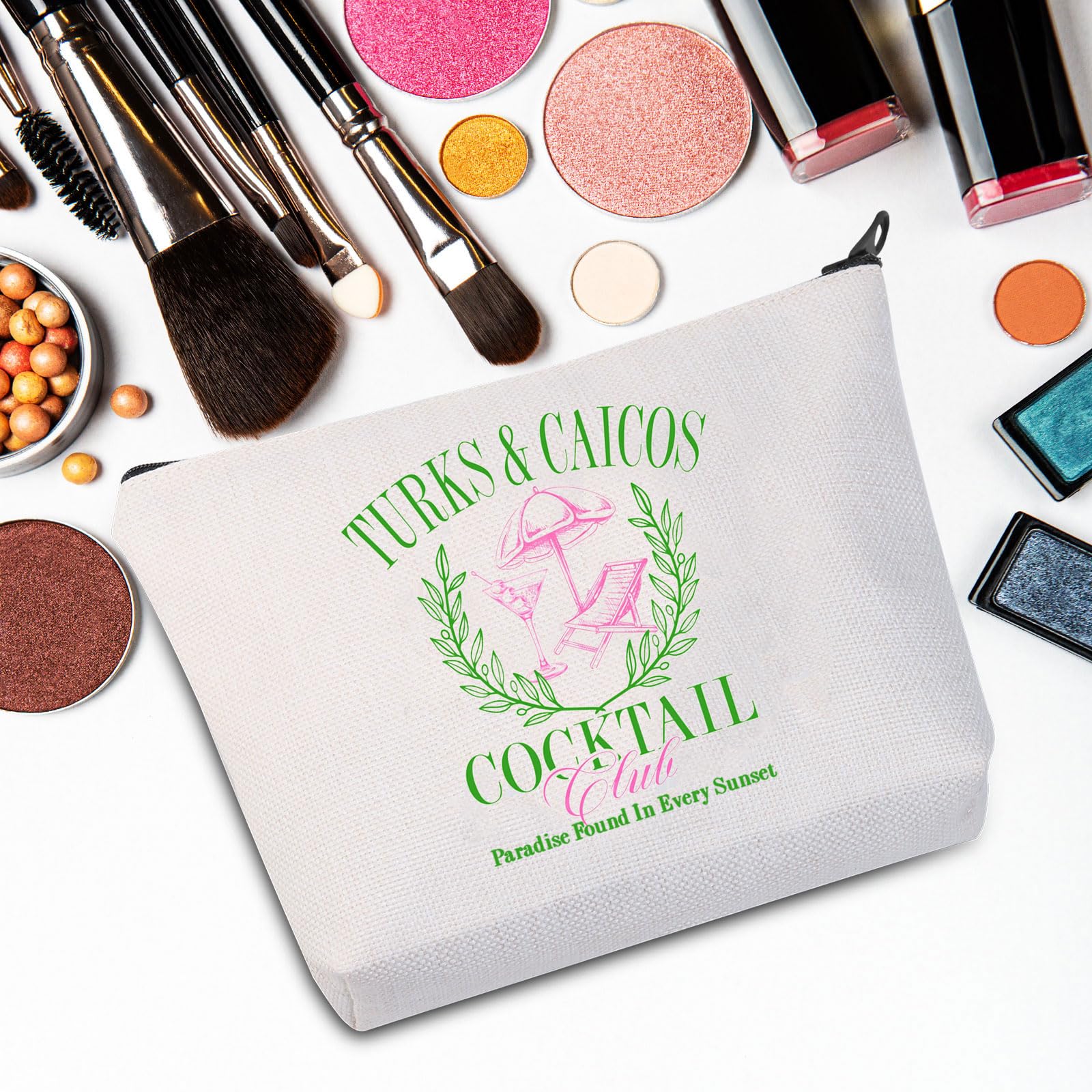 Waterproof Turks and Caicos Makeup Bag - Multifunctional Travel Cosmetic Organizer for Women & Men - Unisex Adult Gift with Turks and Caicos Islands Design - Perfect for Travel, Gym, and Daily Use