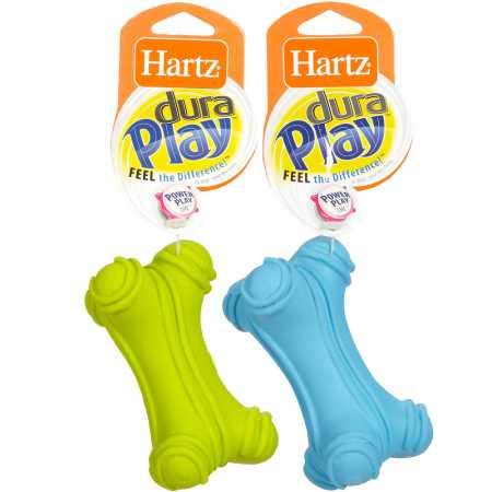 Hartz Dura Play Bacon Scented Squeak Bone Dog Toy - Small/Medium/Large Sizes, 1-Pack & 3-Pack Options | Durable Chew Toy for Aggressive Chewers, Interactive Play & Training Reward