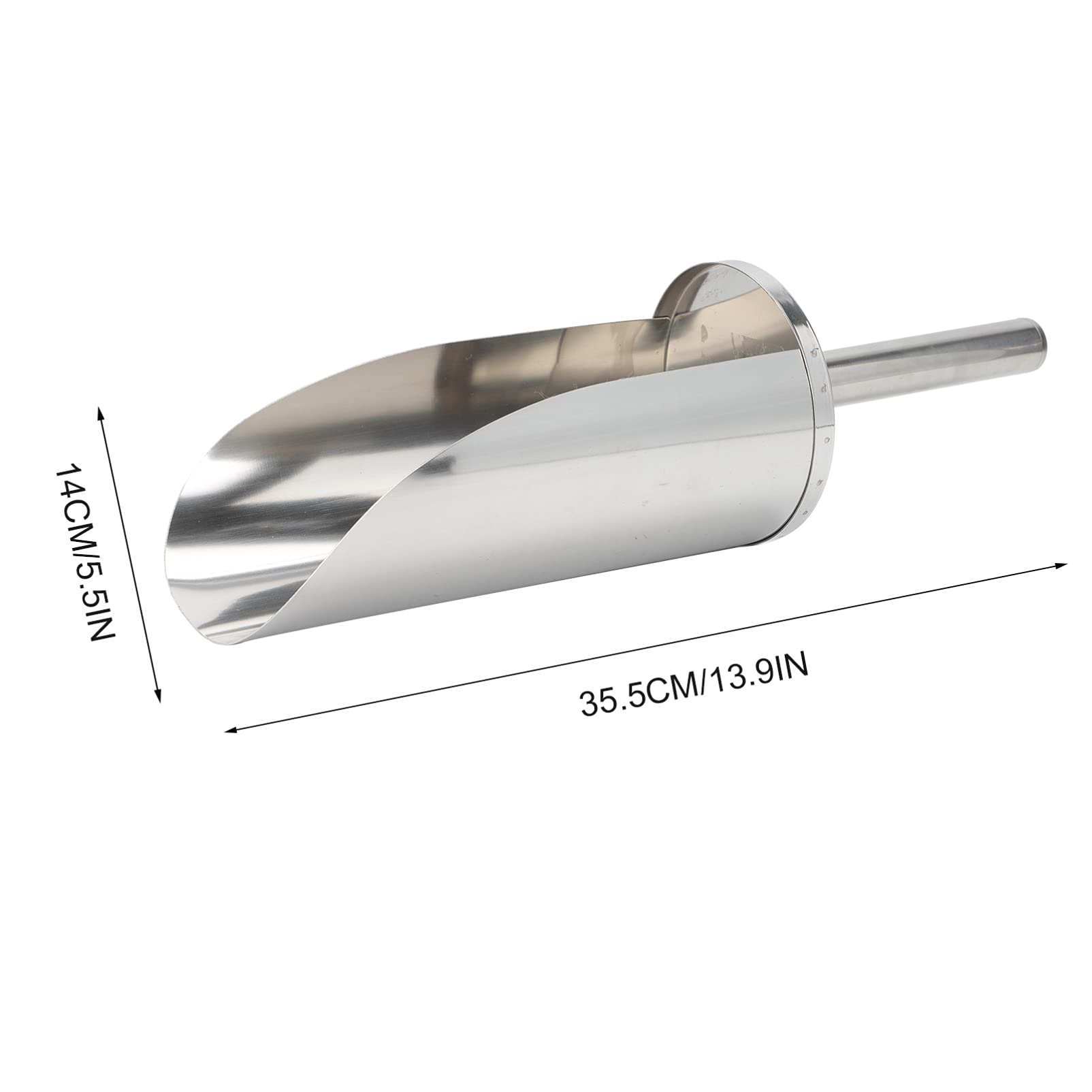 1pc Multi-Function Stainless Steel Spatula - Food Scooper, Ice Shovel, Kitchen Scoop for Cooking, Baking & Serving - Durable Metal Scoop for Ice Cream, Cake, Salad & More