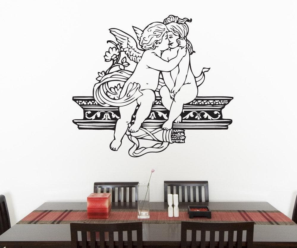Vinyl Wall Decal Sticker - Romantic Cupid Love Design #1534 for Home Decor, Nursery, Bedroom & Office