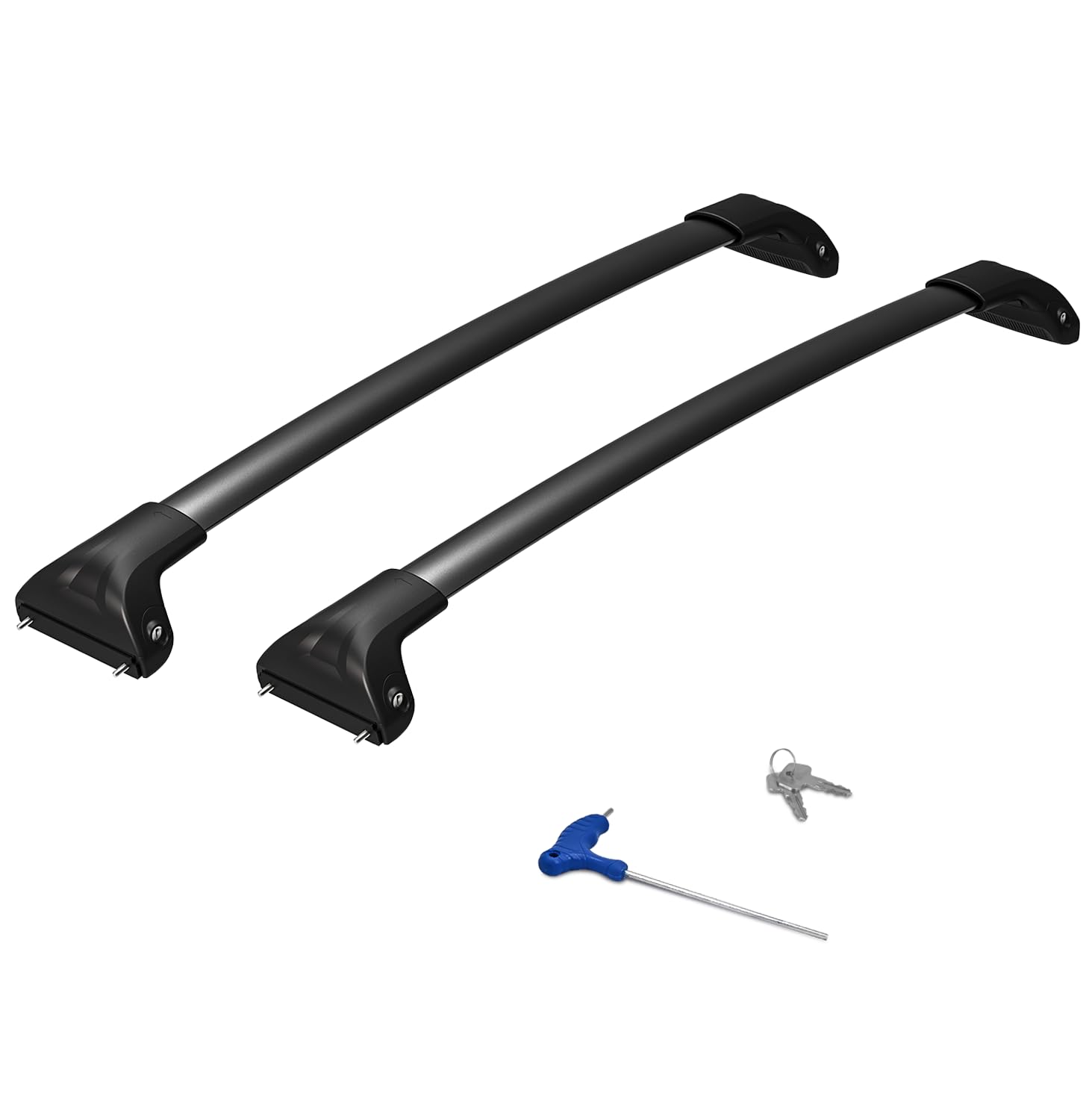 Premium Roof Rack Cross Bars for Ford Explorer 2016-2019 (Limited/XLT/Sport/Platinum) - Lockable Side Rail Mounting System for Cargo Carrier, Luggage, Kayak, Canoe, Bike & Snowboard - Perfect for Road Trips, Camping & Outdoor Adventures
