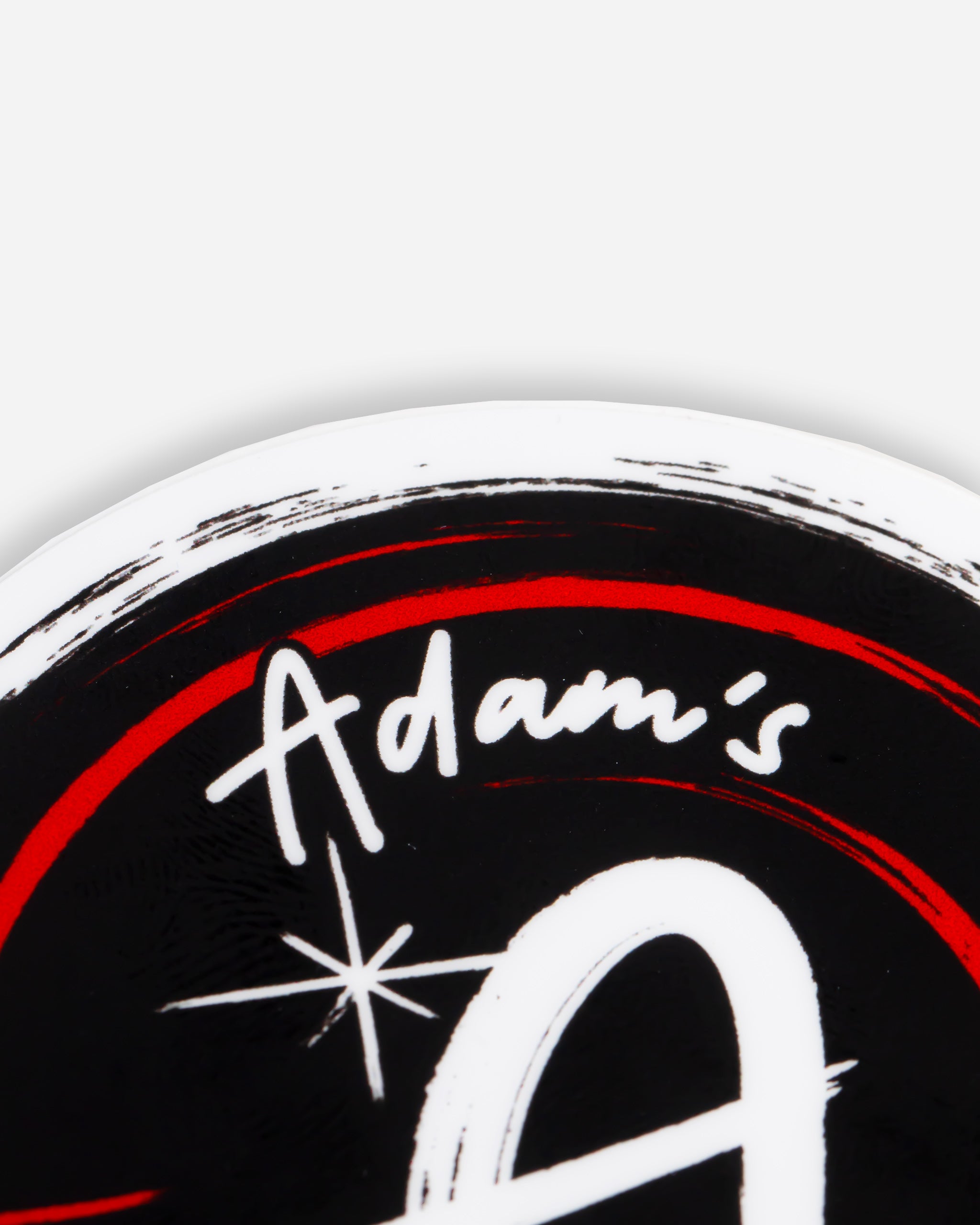 Adam's Red Brushed Logo Sticker 3 Pack - Premium Vinyl Decal for Laptops, Cars & Water Bottles - Perfect for Personalizing Devices and Gifts