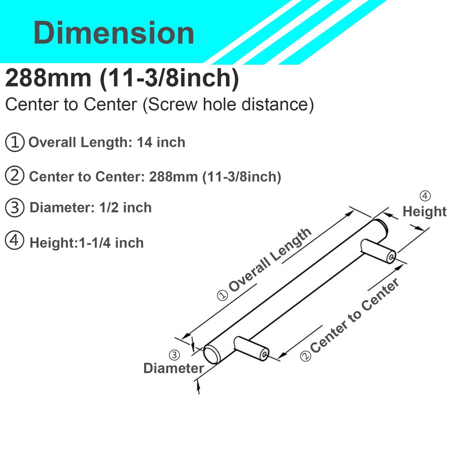 Stainless Steel Euro Cabinet Handles 5 Pack - Brushed Nickel for Kitchen & Bathroom