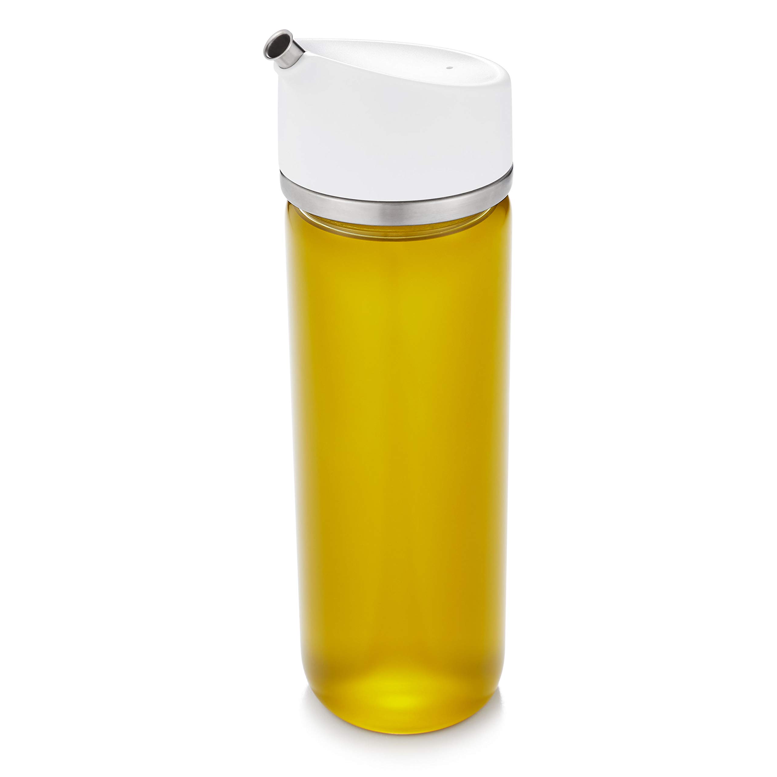 OXO Good Grips 12 oz Precision Pour Glass Oil Dispenser for Kitchen - Olive Oil Bottle with Drip-Free Spout & Ergonomic Handle - Perfect for Cooking, Salad Dressing & Baking