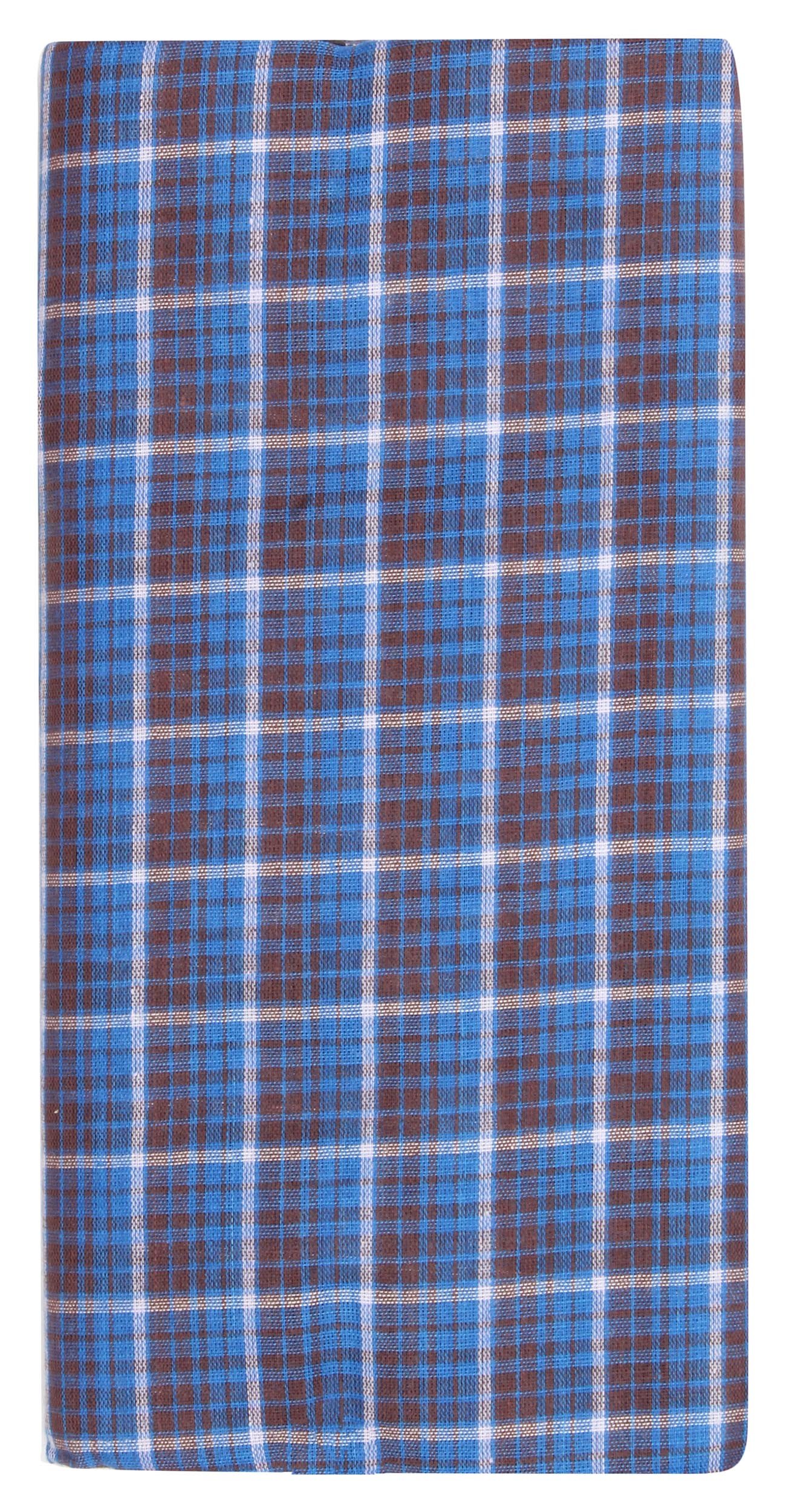 Premium Men's Poly Cotton Multi-Color Lungi Set (2-Pack) - Breathable & Comfortable Traditional Wear for Home, Yoga & Summer Outfits