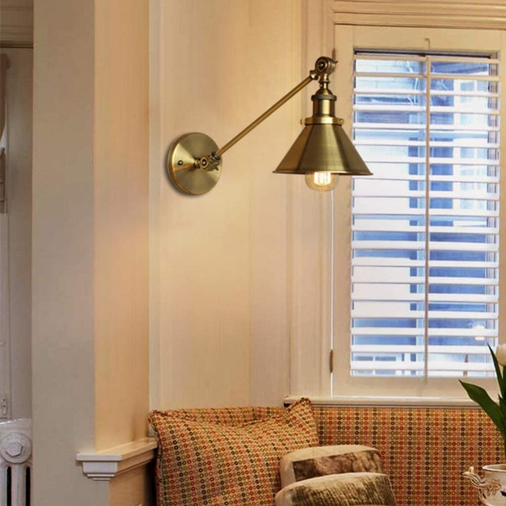 Adjustable Swing Arm Wall Sconce - 7