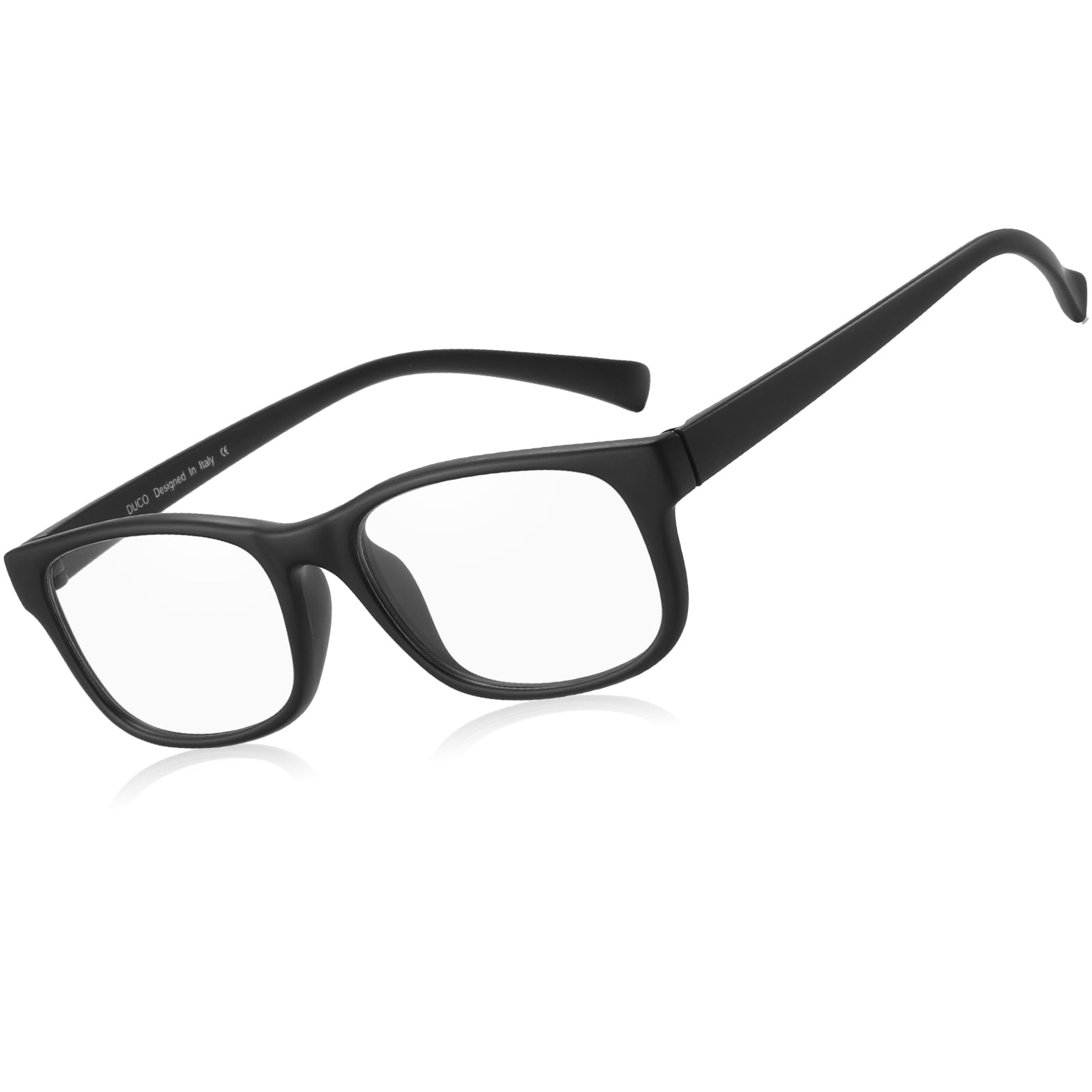 DUCO Blue Light Blocking Glasses for Computer & Gaming - Anti Eye Strain Glasses with Amber Lens 8016 | Reduce Digital Eye Fatigue for Work, Study & Screen Time