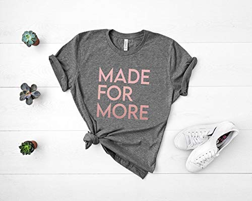 Made For More Shirt - Inspirational & Motivational Women's T-Shirt for Personal Growth | Unisex Fit RISE Shirt by Rachel Hollis | Perfect for Workouts, Yoga & Daily Empowerment