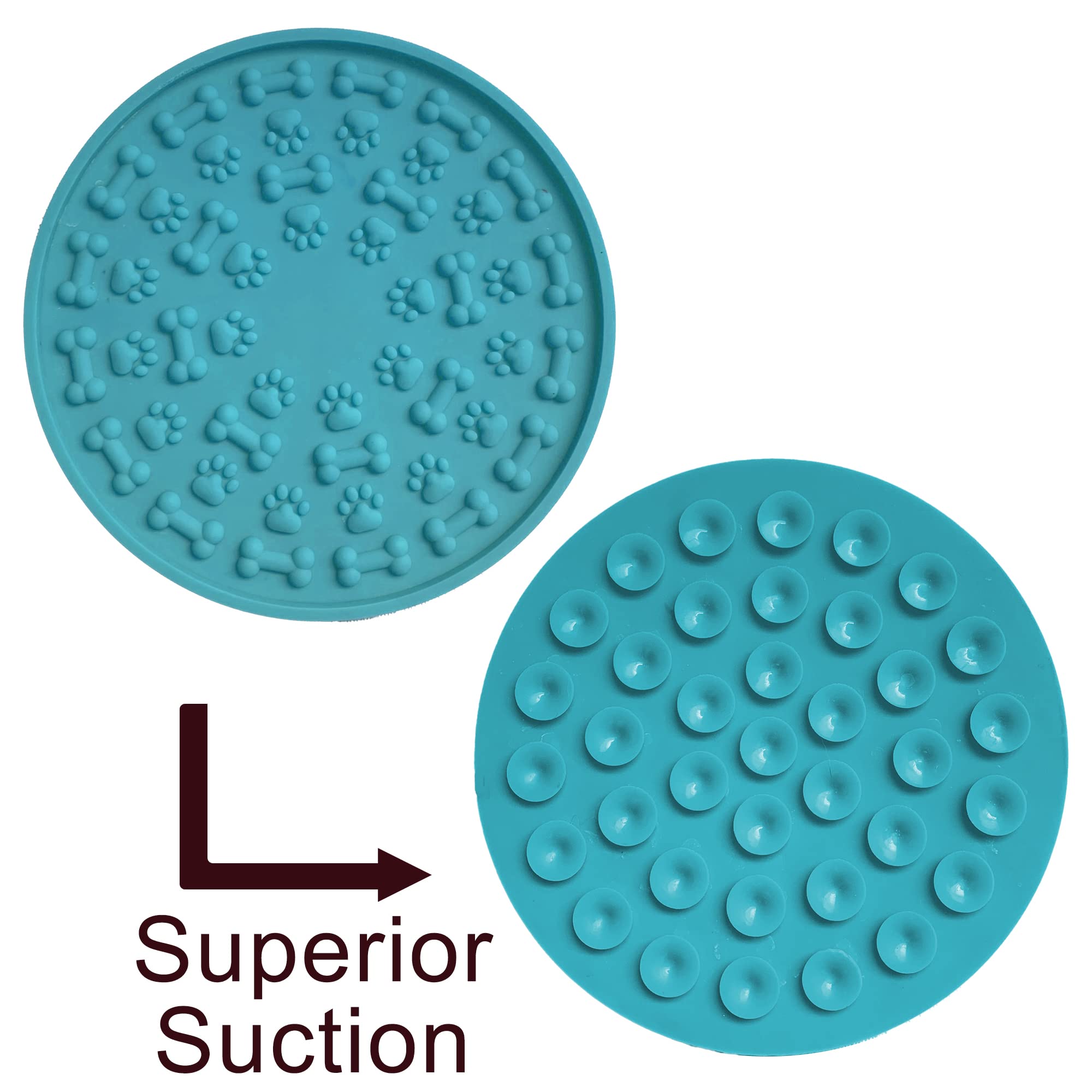 JALOUSIE Slow Feeder Puzzle for Dogs and Cats - 3 Lick Mats & Bonus Food Dispensing Ball - Reduce Anxiety & Boredom - Slow Feeding Treats for Yogurt, Peanut Butter - Perfect for Mealtime, Travel & Training Sessions