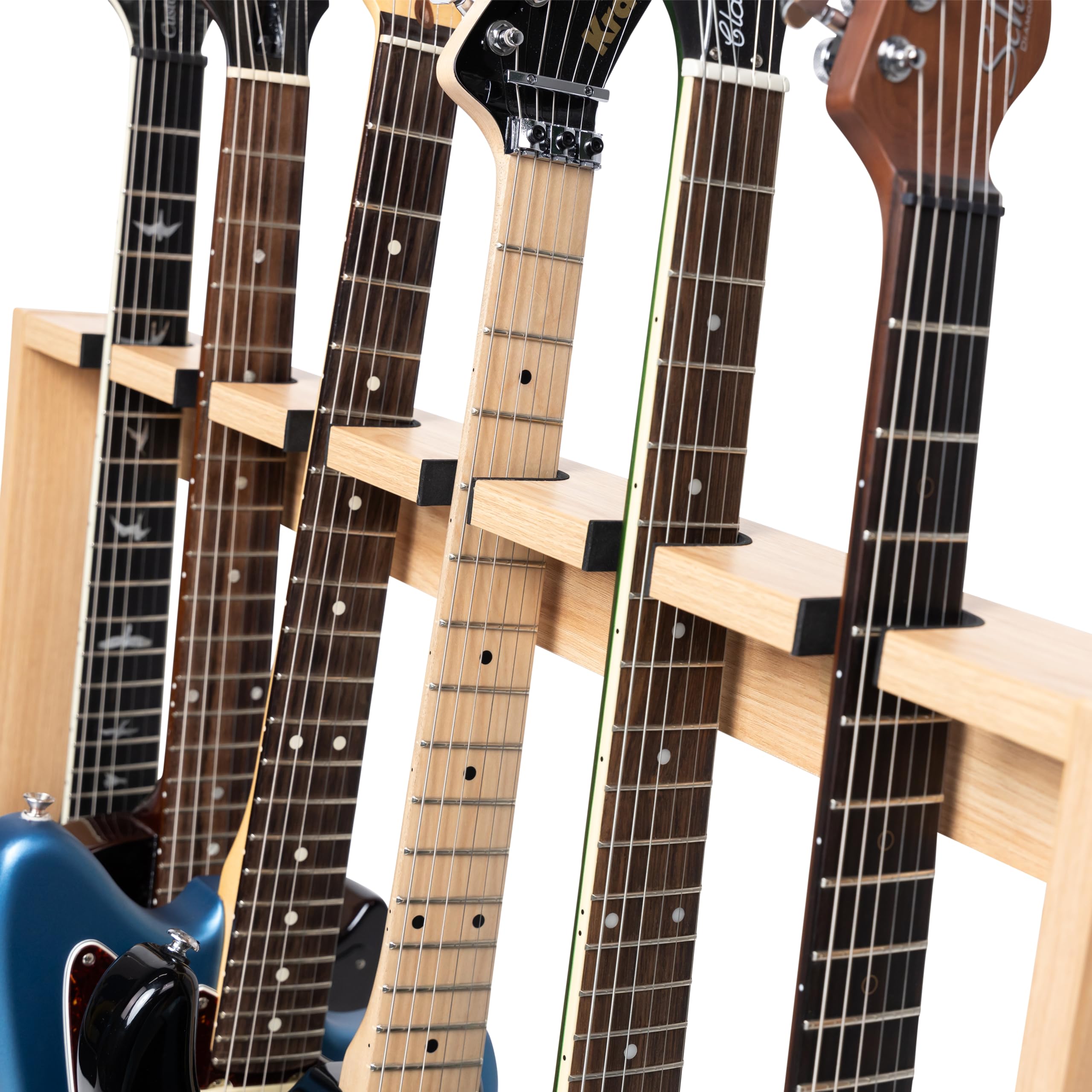 Premium Gator Frameworks 6-Guitar Stand for Electric & Acoustic Guitars - Durable Maple Wood - Perfect for Home Studios, Live Gigs & Music Classrooms