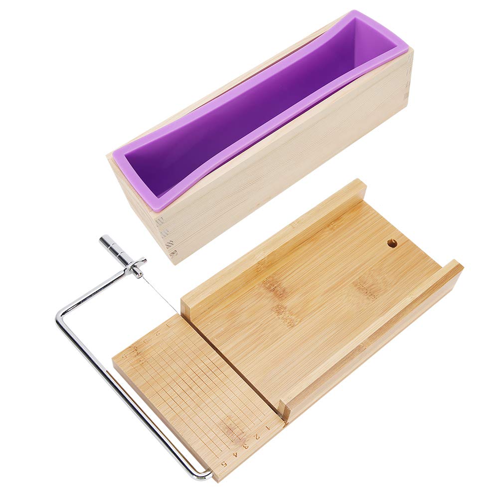 OUKENS 900ml Non-Stick Baking Soap Mold Set - Handmade Soap Cake & Bread Making Mold with Wire - Perfect for DIY Soap Making, Candle Crafting & Home Baking