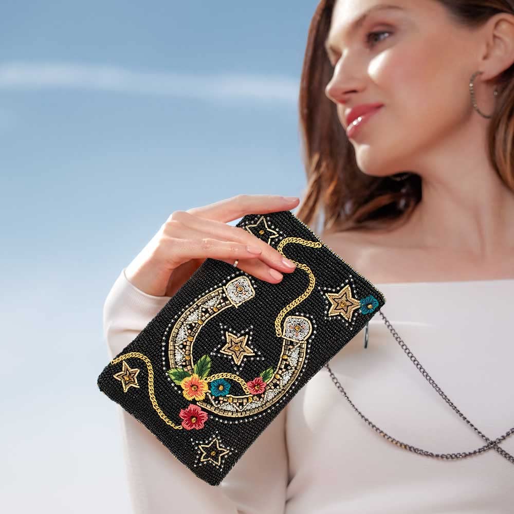 Mary Frances Good Luck Themed Crossbody Phone Purse for Women | Handmade Fashionable Small Shoulder Bag | Perfect for Daily Use, Travel & Special Occasions
