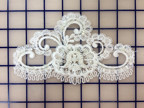 Dyeable White Applique for Wedding Dresses & Home Decor - Closeout Sale - Perfect for Bridal Gowns, Curtains, and DIY Craft Projects