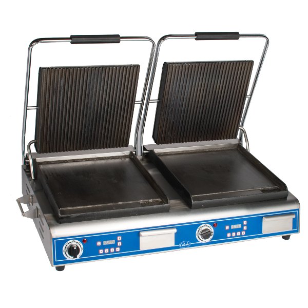 GPGSDUE14D Double Deluxe Combo Plate Panini Grill - Professional Sandwich Press & Indoor Grill for Paninis, Waffles, Burgers - Perfect for Home, Office & Restaurant Use