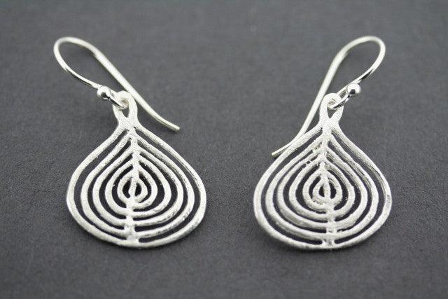 Layered Patterned Teardrop Earrings for Women - Boho Chic Dangle Earrings for Party, Wedding & Everyday Wear