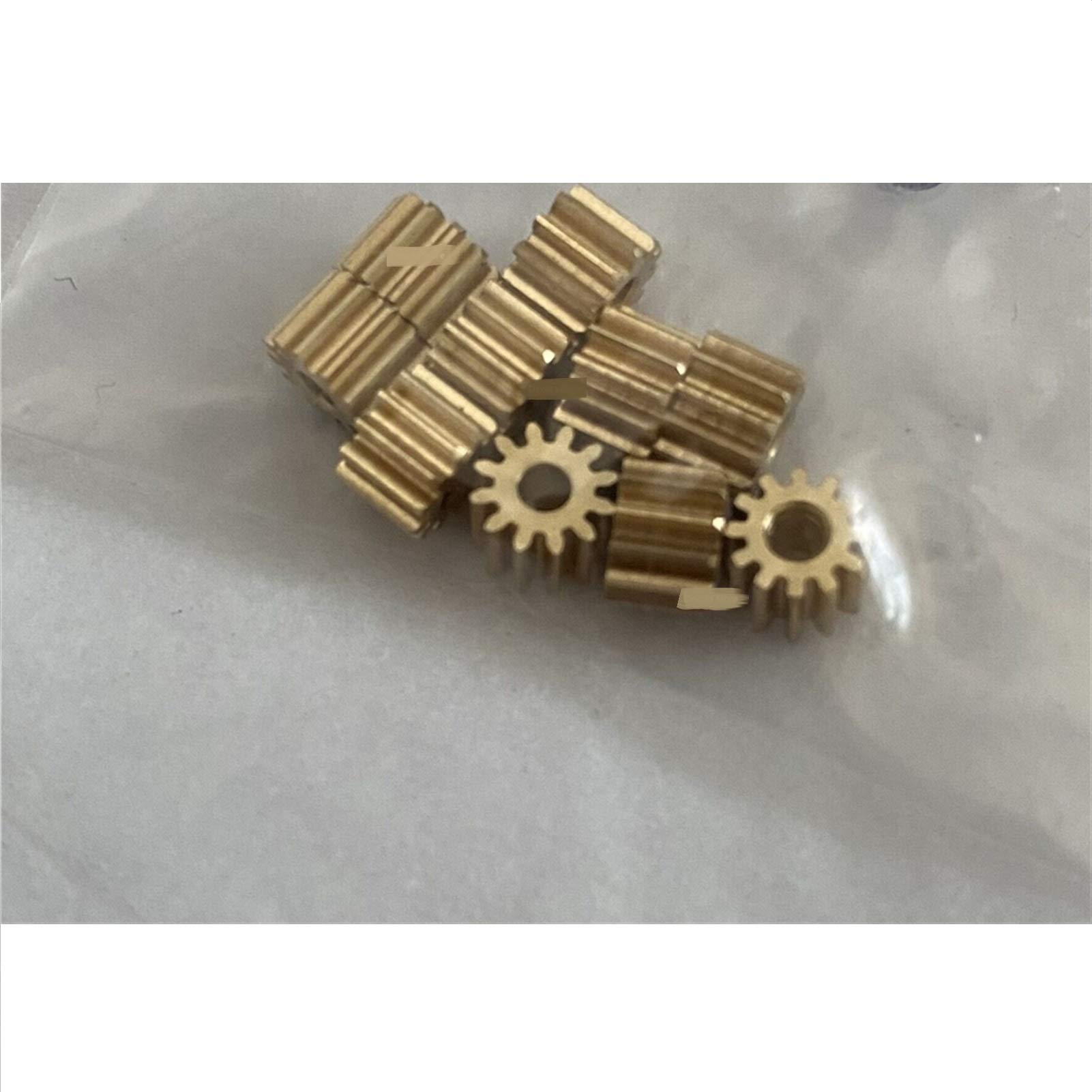 High-Quality 0.4M 12T Brass Pinion Gear - 1.5mm Hole Diameter Small Copper Motor Gear for RC Cars, Robotics & DIY Projects