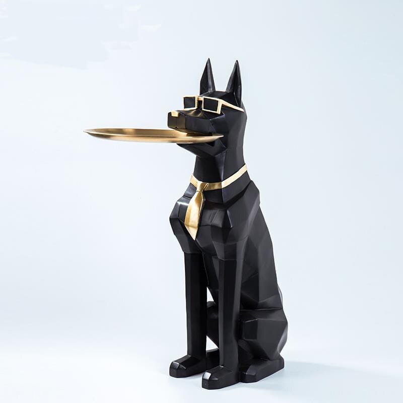 Handcrafted Alsatian Dog Tray Decoration Statue - Premium Home Decor for Living Room, Shelf & Office Display | Unique Gift for Dog Lovers