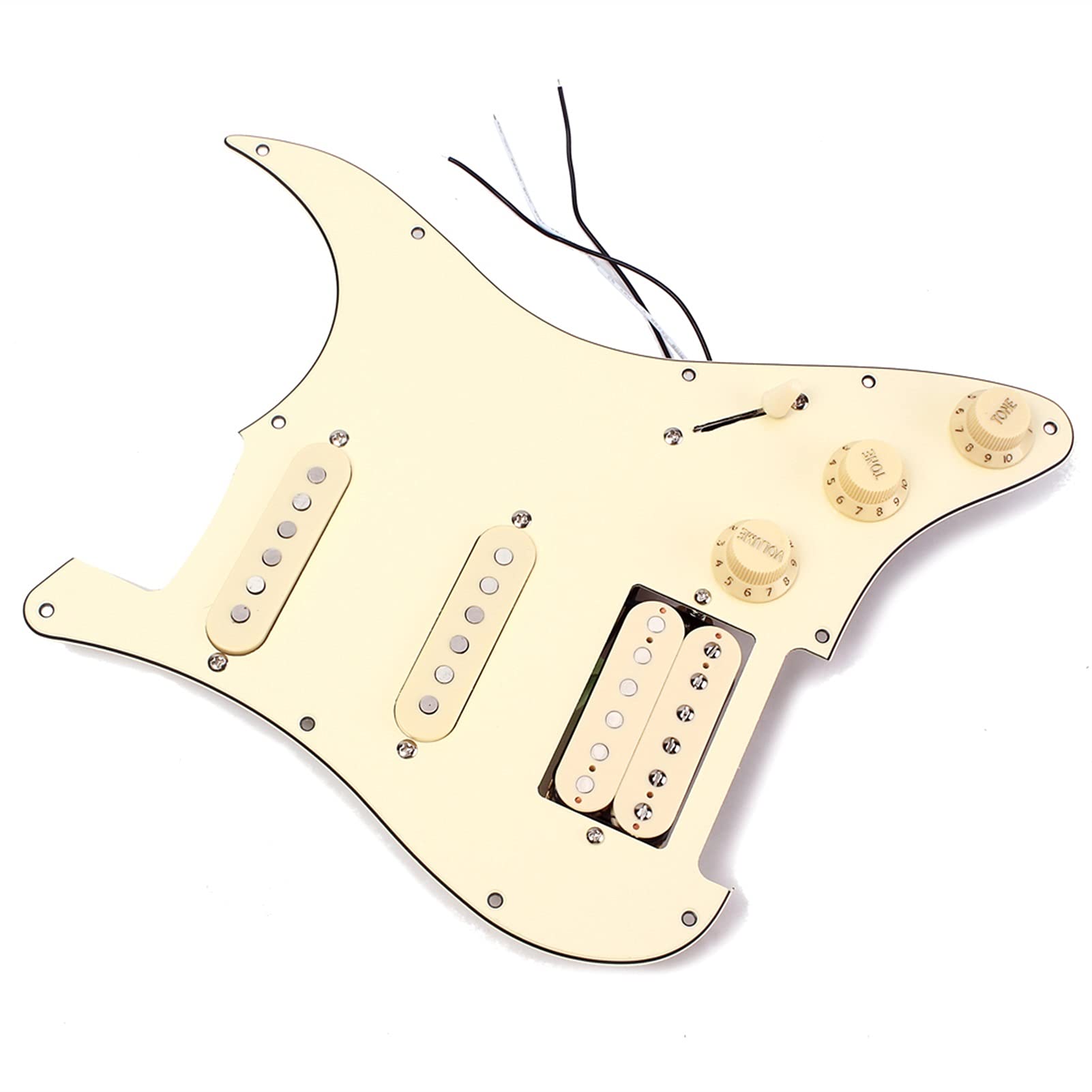 Pre-Wired 3-Ply Pickguard Scratchplate for Stratocaster SSH Guitar - Perfect for DIY Guitar Repair & Customization - Upgrade Your Electric Guitar Tone & Aesthetics