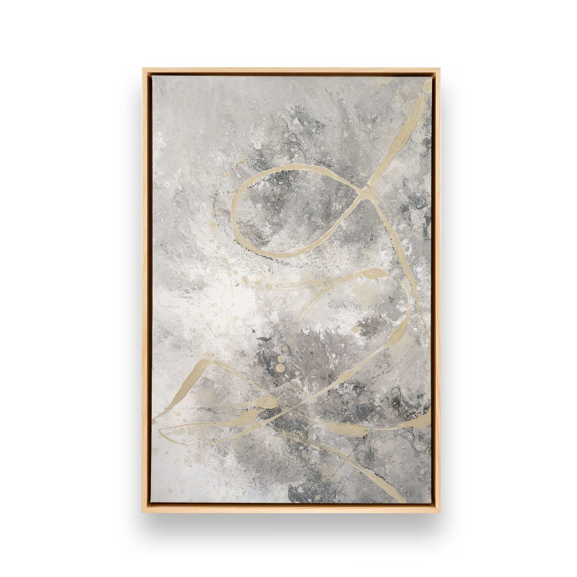 Gilded Whispers v3 Canvas Wall Art Print - Modern Abstract Painting for Living Room, Bedroom & Office Decor