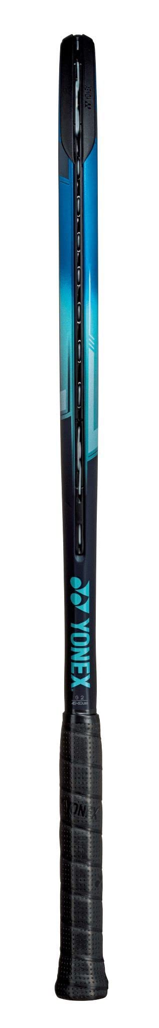 Yonex EZONE 100 Sky Blue Tennis Racket (7th Generation) - Pre-Strung with Synthetic Gut String in Multiple Color Options - 16x19 String Pattern - Perfect for Competitive Play & Recreational Tennis