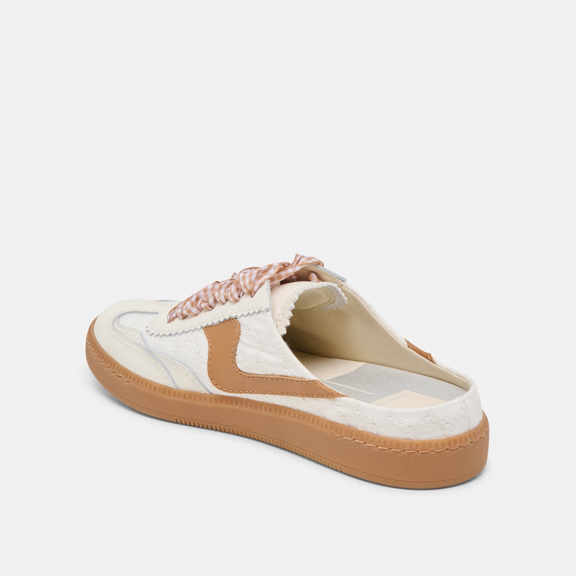 White & Pink Notice Slide Sneakers with Eyelet Design - Comfortable Casual Shoes for Women, Walking, Gym, and Everyday Wear