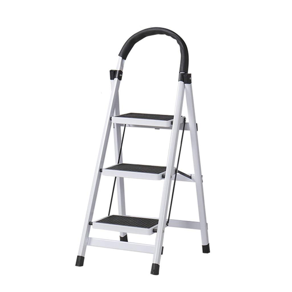 Waterproof 3-Step & 4-Step Tool Ladder - Portable Folding Step Stool for Home, Hotel, Theater, and Motor Maintenance - Non-Slip Lightweight Aluminum Ladder for Indoor/Outdoor Use