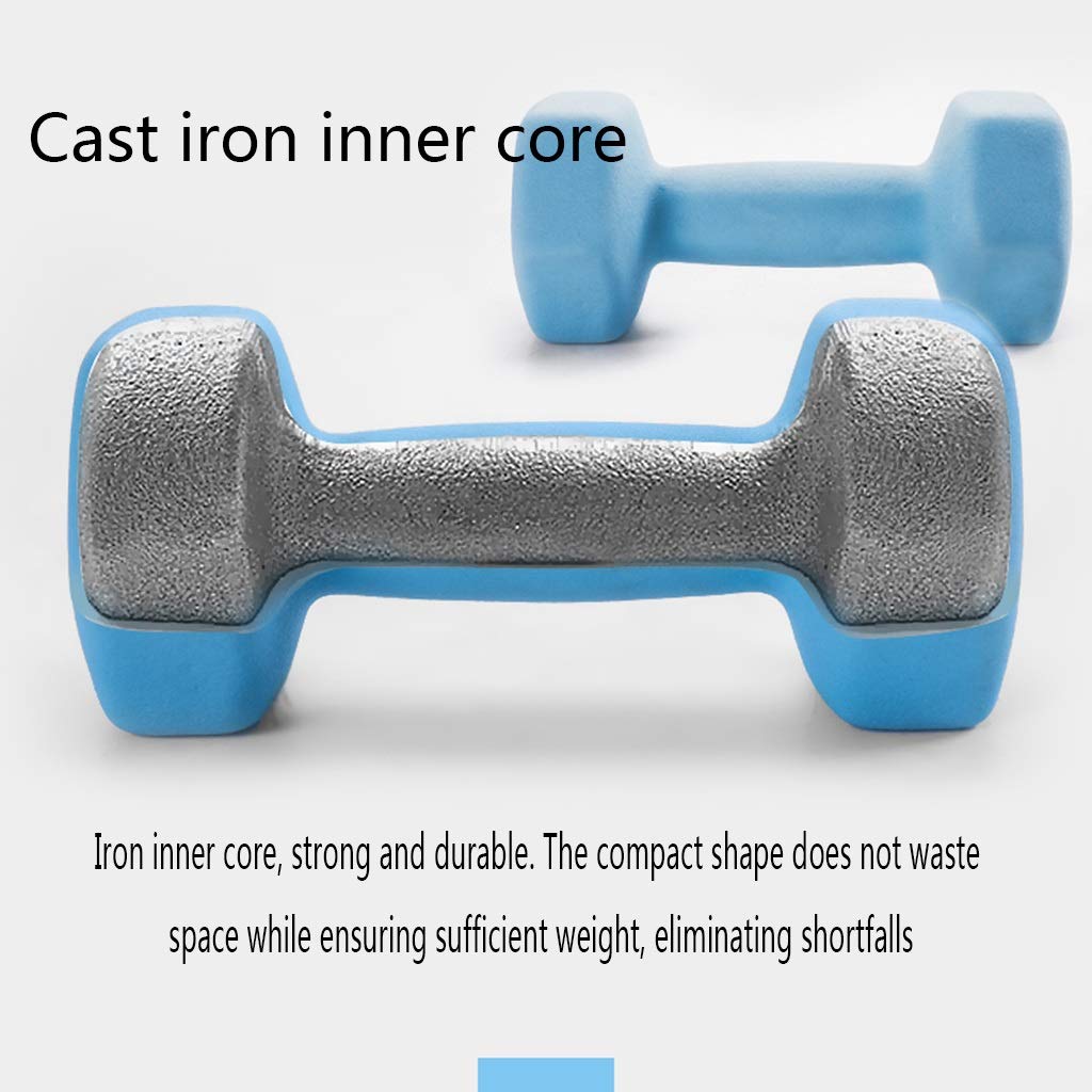 FHPEWXDG Small Dumbbells for Home Fitness - Neoprene Coated Slim Arm Dumbbells with Cast Iron Core - Unisex Workout Equipment for Fat Loss & Strength Training | Perfect for Home Gym, Office Workouts & Women's Fitness