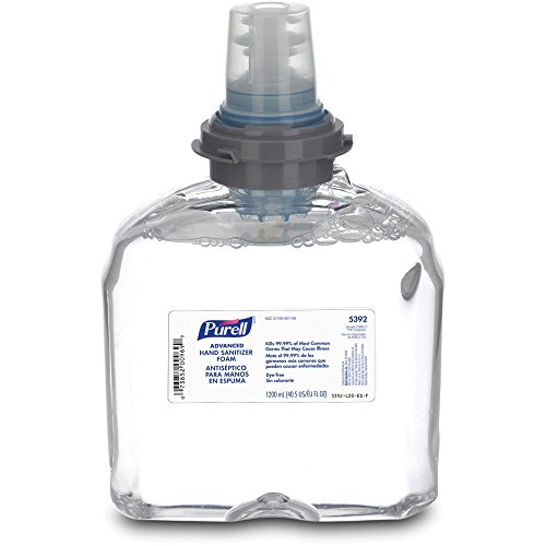 Purell TFX Dispenser Refill, 1200 mL (2-Pack) – Alcohol-Based Hand Sanitizer Foam for Offices, Schools & Healthcare Facilities