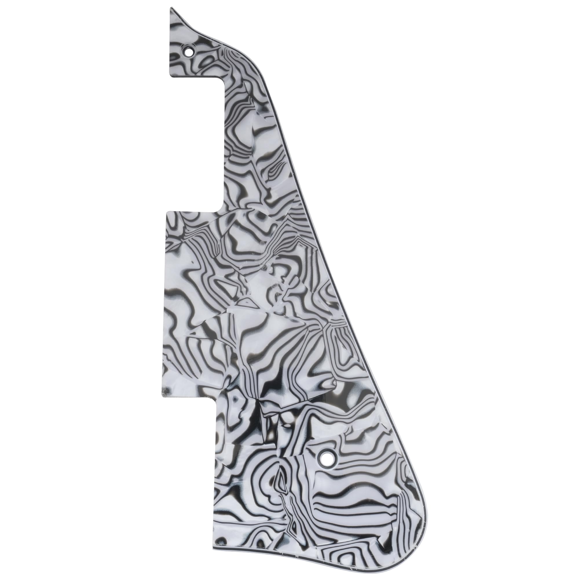 Musiclily 4-Ply Shell Black & White Electric Guitar Pickguard for Epiphone Les Paul Modern Style - Perfect for Stage Performances & Studio Recording
