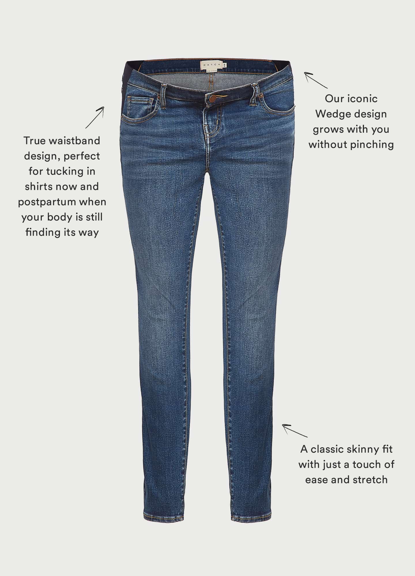 Slim Fit Maternity Jeans for Women - Stretchy Comfortable Pregnancy Denim Pants for Everyday Wear & Maternity Fashion