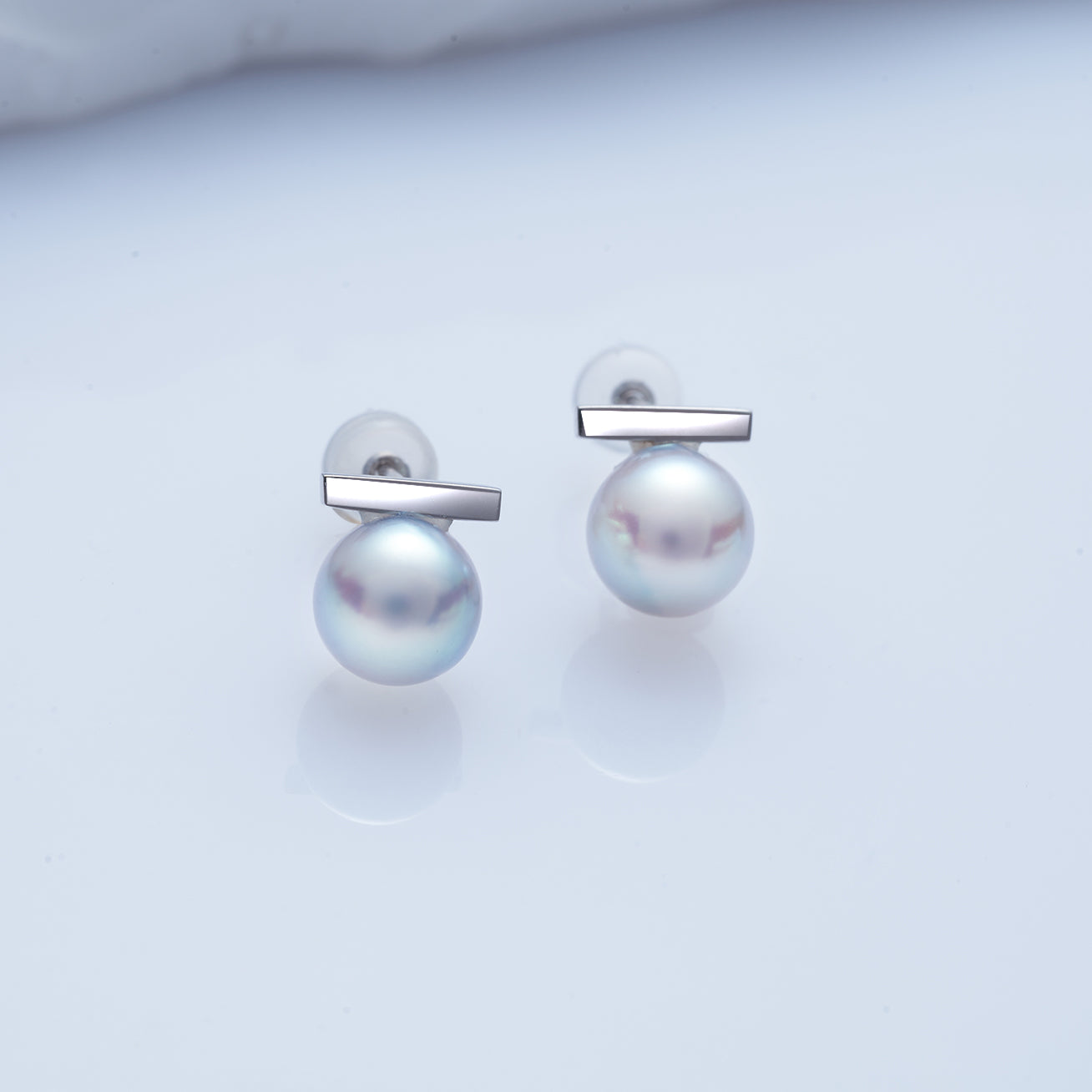18K Gold Akoya Pearl Earrings - AAA Grade Silver White Pearls for Women | Elegant Jewelry Gift for Wedding, Anniversary & Special Occasions