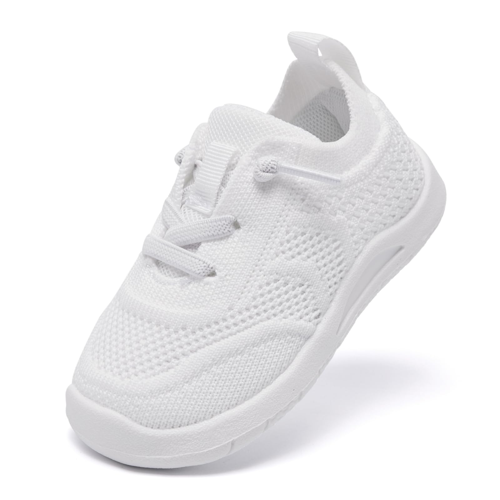 MORENDL Toddler Walking Shoes - Barefoot Sneakers for Baby & Infant with Non-Slip Sole | Lightweight & Breathable | Outdoor & Indoor Play, Tennis, Park, School (Sizes 0-24 Months)
