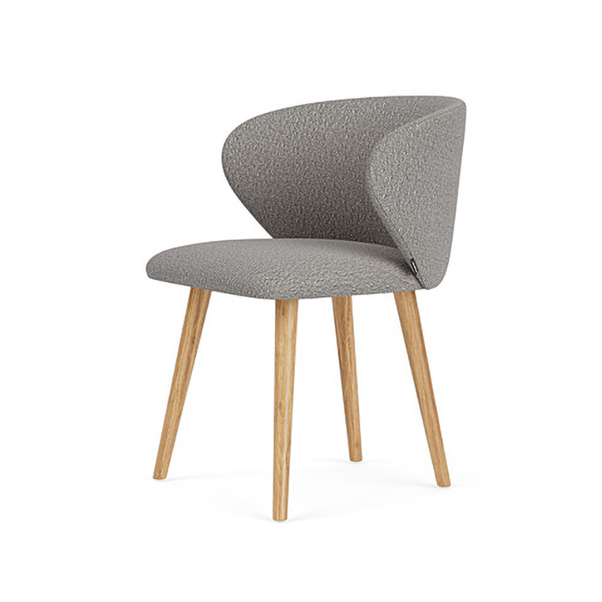 Ellie Boucle Dining Chair - Modern Upholstered Accent Chair for Kitchen, Dining Room, or Office - Soft Textured Fabric & Sturdy Wooden Legs - Perfect for Home Decor & Entertaining
