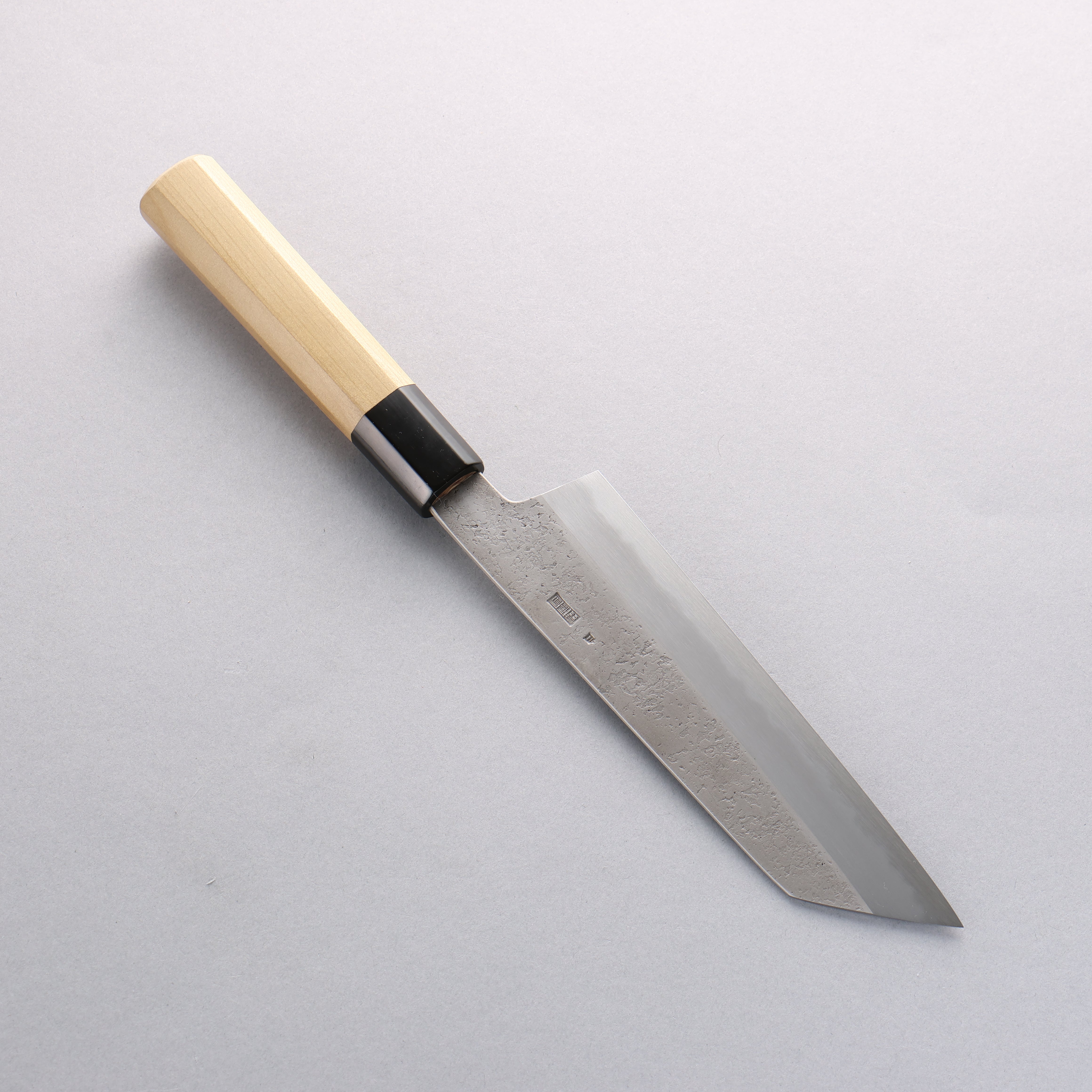 Premium Kikuzuki White Steel No.2 Nashiji Kiritsuke Santoku Knife 180mm with Magnolia Handle - Japanese Chef Knife for Slicing, Dicing & Precision Cutting - Perfect for Home Cooks & Professional Chefs